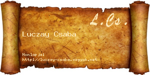 Luczay Csaba névjegykártya