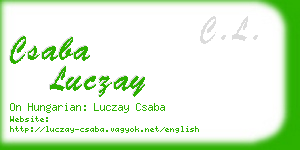 csaba luczay business card